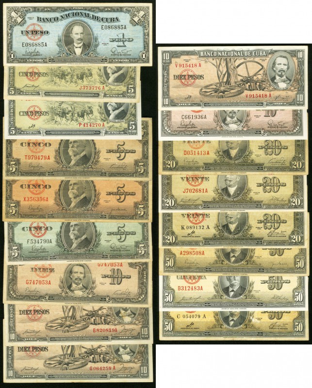 Twenty-Two Assorted Cuban Notes. Very Good or Better. 

HID09801242017