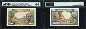 Equatorial African States Chad 500 Francs ND (1963) Pick 4e PMG Choice Uncirculated 64. 

HID09801242017