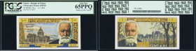 France Banque de France 5 Nouveaux Francs 6.5.1964 Pick 141a PCGS Gem New 65PPQ. Pinholes at left as typical.

HID09801242017