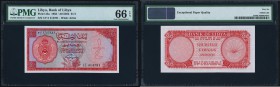 Libya Bank of Libya 1/4 Pound 1963 Pick 23a PMG Gem Uncirculated 66 EPQ. 

HID09801242017