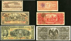 Mexico Banco de Londres y Mexico 10 Pesos ND Pick S234s Specimen Crisp Uncirculated; Mexico Banco de Tamaulipas 1 Peso 15.2.1914 Pick S436 Fine; Mexic...