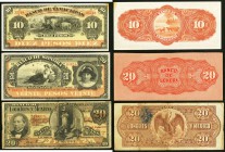 Mexico Banco de Londres y Mexico 20 Pesos 1.1.1902 Pick S235c Very Good-Fine; Mexico Banco de Sonora 20 Pesos ND Pick S421r Remainder Crisp Uncirculat...