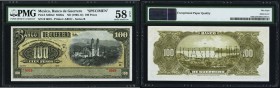 Mexico Banco de Guerrero 100 Pesos ND (1906-14) Pick S302s2 Specimen PMG Choice About Unc 58 EPQ. 

HID09801242017