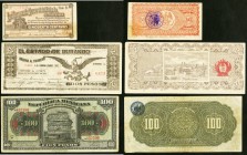 Mexico Republica Mexicana 100 Pesos 1915 Pick S689a Fine; Mexico Estado De Durango 2 Pesos 9.1915 Pick S750 Very Fine-Extremely Fine; Mexico Tesoreria...