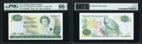 New Zealand Reserve Bank of New Zealand 20 Dollars ND (1981-85) Pick 173a PMG Gem Uncirculated 66 EPQ. 

HID09801242017