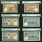 Pakistan State Bank of Pakistan 10; 100 (2) Rupees ND (1951); ND (1973-78) (2) Pick 13; 23 (2) Three Examples PMG Choice Uncirculated 64; Choice Uncir...
