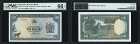 Rhodesia Reserve Bank of Rhodesia 10 Dollars 2.1.1979 Pick 41a PMG Gem Uncirculated 66 EPQ. 

HID09801242017