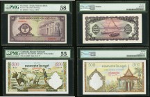 South Vietnam National Bank of Viet Nam 200 Dong ND (1958) Pick 9a PMG Choice About Unc 58. Cambodia Banque Nationale 500 Riels ND (1958-70) Pick 14b ...