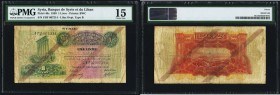 Syria Banque de Syrie et du Liban 1 Livre 1.9.1939 Pick 40c PMG Choice Fine 15. 

HID09801242017