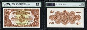 Tonga Government of Tonga 4 Shillings 24.10.1960 Pick 9d PMG Gem Uncirculated 66 EPQ. 

HID09801242017