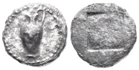Macedon, Terone, c. 424-422 BC. AR Tetrobol (13mm, 2.16g). Oinochoe. R/ Quadripartite incuse square. HGC 3.1, 696. Good Fine