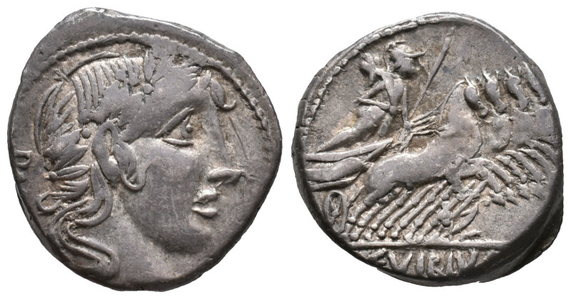 C. Vibius C.f. Pansa, Rome 90 BC. AR Denarius (18mm, 4.09g). Laureate head of Ap...