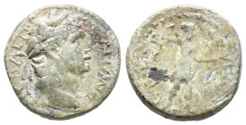 Domitian (81-96). Cilicia, Mopsus. Æ (16mm, 3.12g), year 162 (94/5). Laureate head r. R/ Artemis standing r., holding bow and drawing arrow from quive...