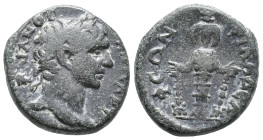 Trajan (98-117). Lydia, Philadelphia. Æ (17mm, 3.87g). Laureate head r. R/ Cult-statue of Artemis with supports. RPC III 2381. VF