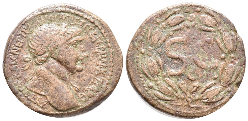 Trajan (98-117). Seleucis and Pieria, Antioch. Æ (27mm, 15.00g). Laureate bust r...