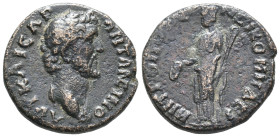 Antoninus Pius (138-161). Bithynia, Nicomedia. Æ (22mm, 7.05g). Bare head r. R/ Tyche standing l., holding patera and rudder. RPC IV.1 online 10395 (t...