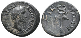 Antoninus Pius (138-161). Mysia, Cyzicus. Æ (16mm, 3.26g). Bare head r. R/ Winged caduceus. RPC IV.2 online 671 (temporary). About VF