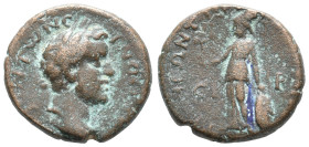 Antoninus Pius (138-161). Cappadocia, Tyana. Æ (18mm, 5.60g). Laureate head r. R/ Athena standing l., holding Nike and shield set on ground. RPC IV.3 ...