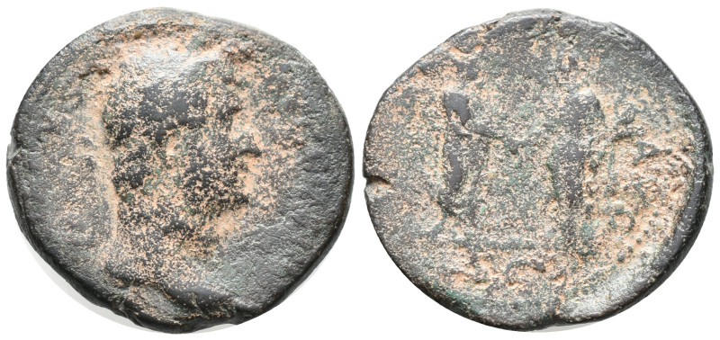 Hadrian (117-138). Æ Dupondius or As (27mm, 6.70g). Rome. Bare head r. R/ Hadria...