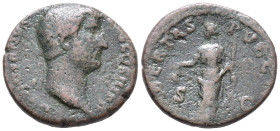 Hadrian (117-138). Æ As (21mm, 8.93g). Rome, 130-8. Laureate head r. R/ Libertas standing l., holding pileus and sceptre. RIC II.3 2382. Fine