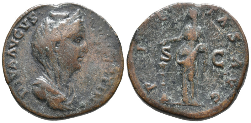 Diva Faustina Senior (died 140/1). Æ Sestertius (32mm, 21.29g). Rome, c. 141-6. ...