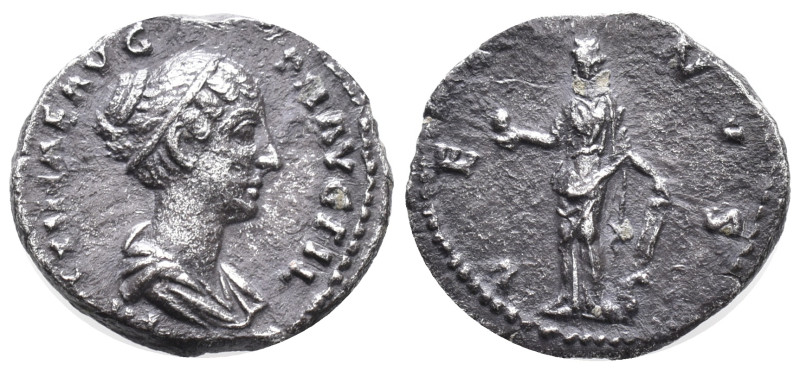 Faustina Junior (Augusta, 147-175). AR Denarius (16mm, 3.00g). Rome, 147-150. Dr...