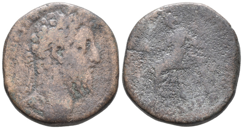 Commodus (177-192). Æ Sestertius (26mm, 17.00g). Rome. Laureate head r. R/ Fortu...