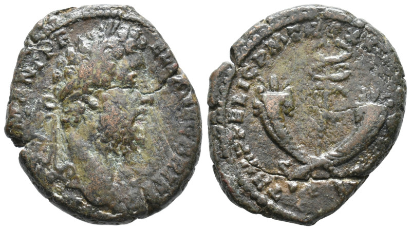 Commodus (177-192). Æ As (23mm, 10.43g). Rome, AD 190. Laureate head r. R/ Winge...