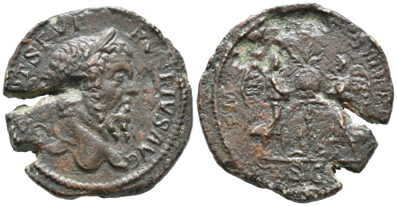 Septimius Severus (193-211). Æ Sestertius (33mm, 21.20g). Rome, AD 210. Laureate...