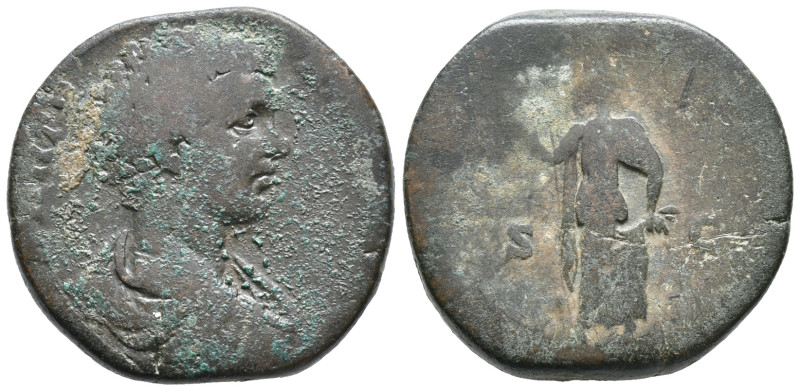 Caracalla (Caesar, 196-198). Æ Sestertius (27mm, 19.98g). Rome, 196-7. Bareheade...