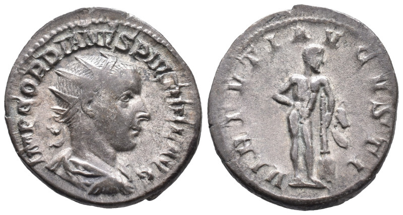 Gordian III (238-244). AR Antoninianus (22mm, 3.68g). Rome, 241-3. Radiate, drap...