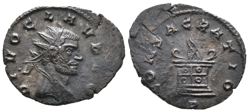 Divus Claudius II (died AD 270). Æ Radiate (20mm, 2.40g). Siscia, 270-1. Radiate...