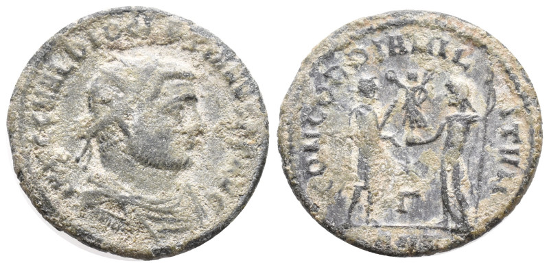 Diocletian (284-305). Radiate (18mm, 3.16g). Antioch, 293-5. Radiate, draped and...