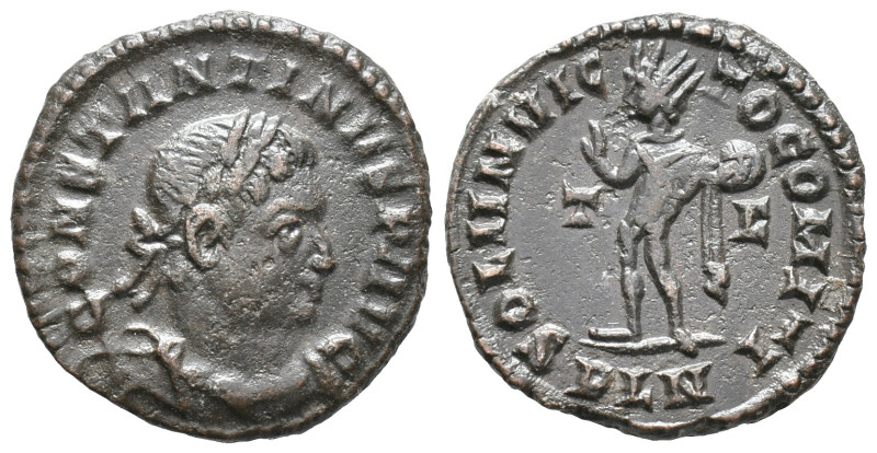 Constantine I (307/310-337). Æ Follis (18mm, 3.57g). Londinium, 316-7. Laureate,...