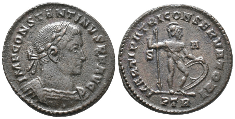 Constantine I (307/310-337). Æ Follis (25mm, 6.97g). Treveri, 307-8. Laureate an...