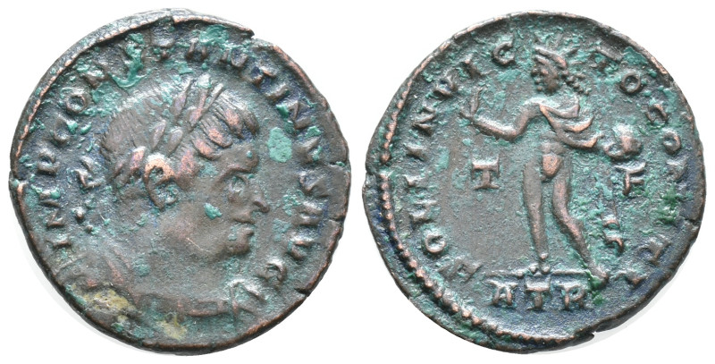 Constantine I (307/310-337). Æ Follis (18mm, 2.93g). Treveri, AD 316. Laureate a...