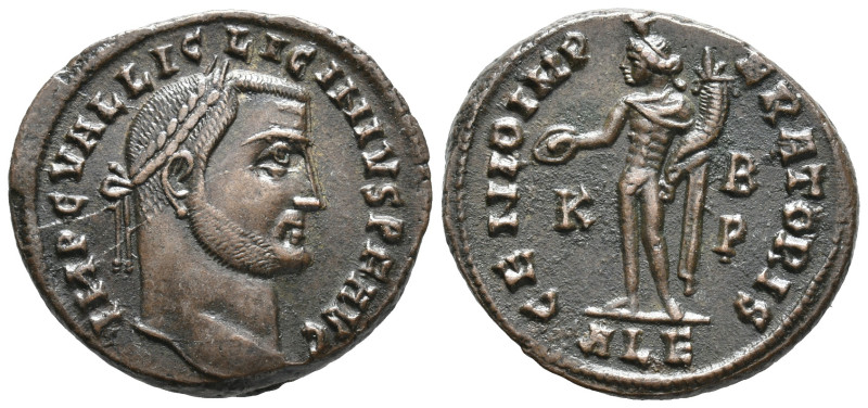 Licinius I (308-324). Æ Follis (23mm, 6.55g). Alexandria, 308-310. Laureate head...