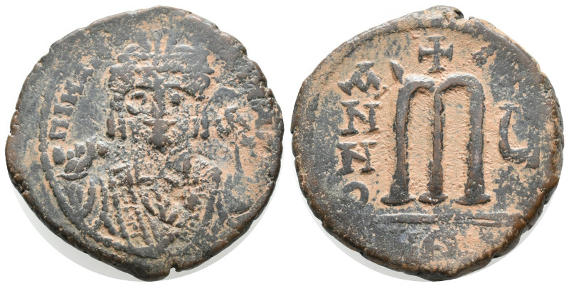 Maurice Tiberius (582-602). Æ 40 Nummi (28mm, 12.39g). Theopolis (Antioch), year...