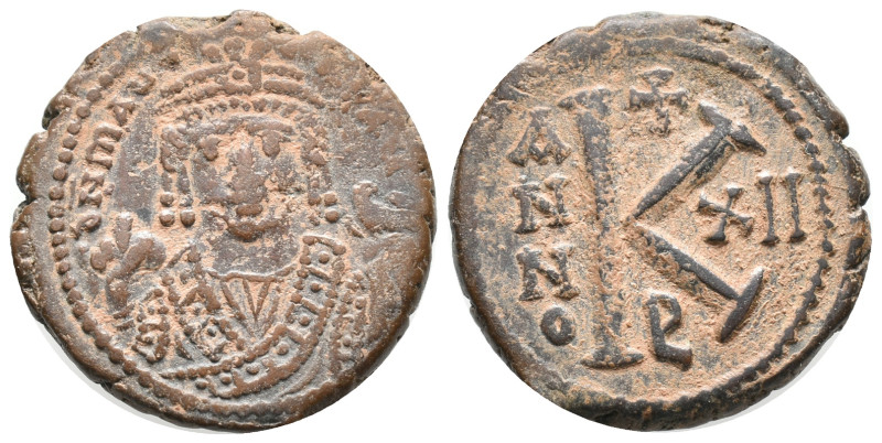 Maurice Tiberius (582-602). Æ 20 Nummi (28mm, 10.79g). Theoupolis (Antioch), yea...