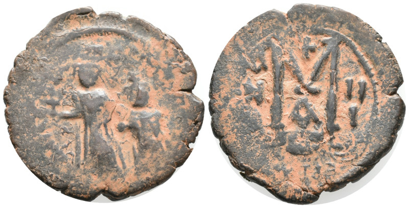 Heraclius with Heraclius Constantine (610-641). Æ 40 Nummi (27mm, 12.53g). Const...