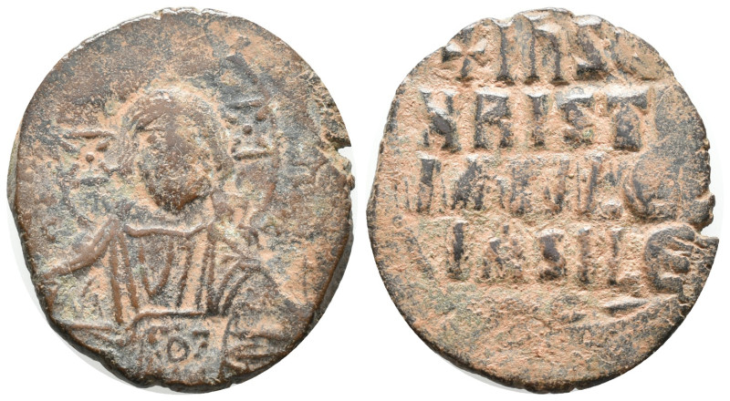 Anonymous, time of Basil II and Constantine VIII, c. 1020-1028. Æ 40 Nummi (27mm...