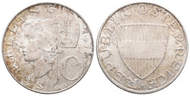Austria, 10 Schilling 1973 (26mm, 7.30g). VF