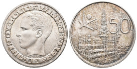 Belgium, 50 Francs 1958 (29mm, 12.33g). Good VF