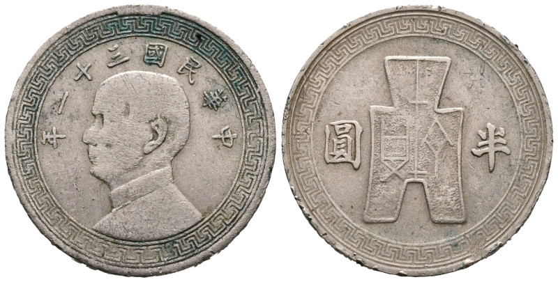 China, Republic, 1912-1949. 1/2 Yuan (28mm, 8.63g). Near VF