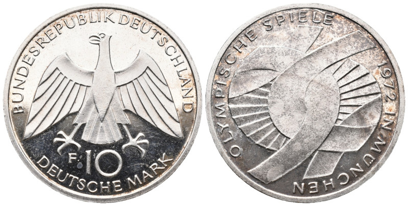 Germany, 10 Mark 1972 (31mm, 18.00g). EF