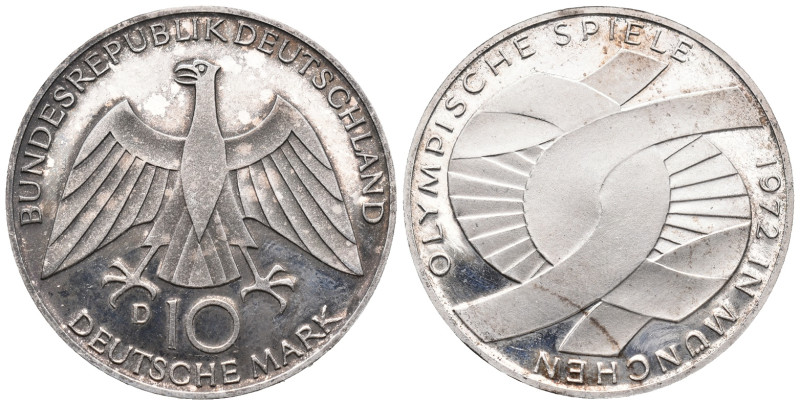 Germany, 10 Mark 1972 (31mm, 18.00g). EF