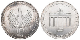 Germany, 10 Mark 1991 (31mm, 18.00g). EF