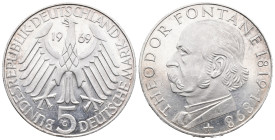 Germany, 5 Mark 1969 (28mm, 11.12g). EF