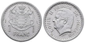 Monaco, 1 Franc 1943 (21mm, 1.31g). Good VF