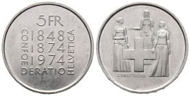 Switzerland, 5 Francs 1974 (30mm, 13.16g). EF